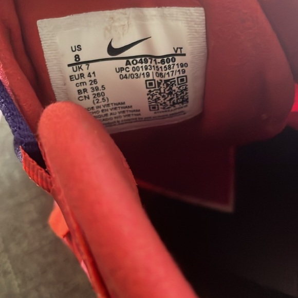 Nike 270 Air Max Mystic Red Men’s Size - Picture 5 of 5